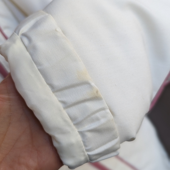 Vintage Puffy White/Pink Ski Jacket Dawn Zippered Toggles Pockets Women's size M - Picture 15 of 16